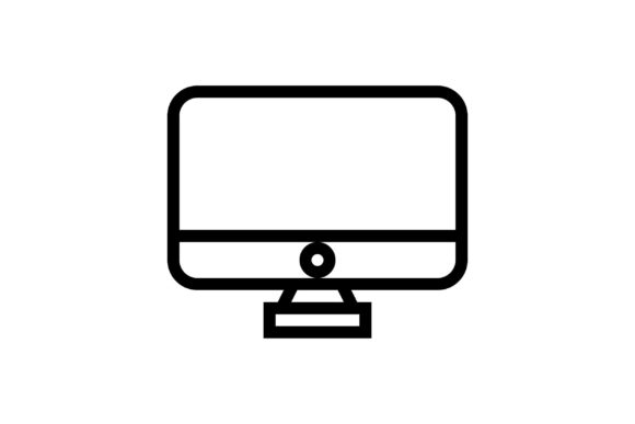 Computer Display Black and White Icon Review