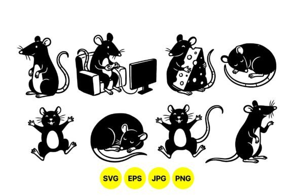 Cute Cartoon Mouse SVG Clipart for Blog and Website Graphics