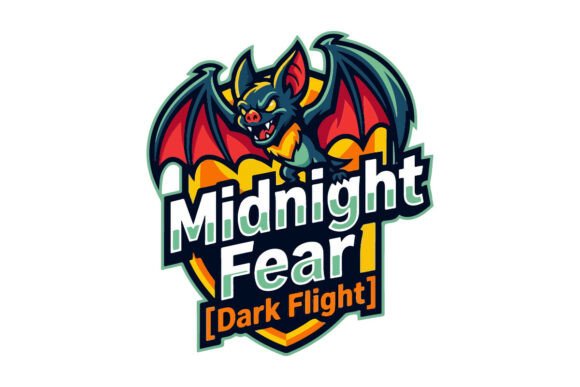 Dark Flight Bat Shield Mascot Logo - A Graphic Design Asset for Logos