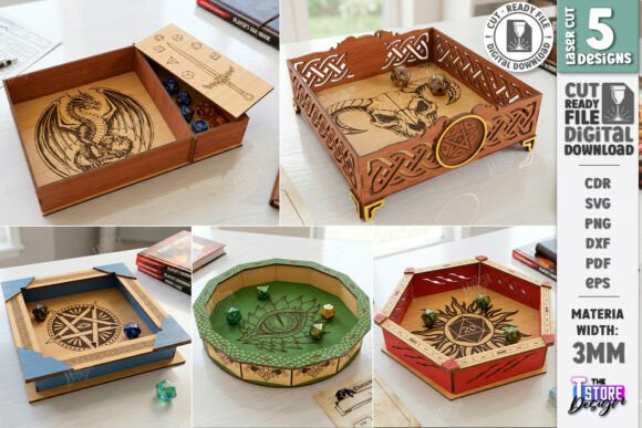 Dice Tray Laser Cut Bundle for Board Games