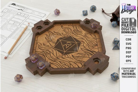 Dice Tray Laser Cut for Board Games