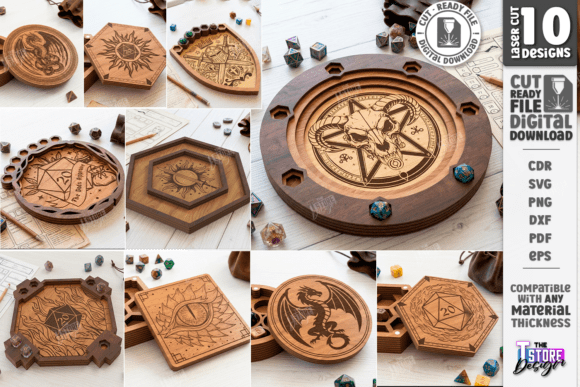 Dice Trays Laser Cut Bundle RPG Design Review