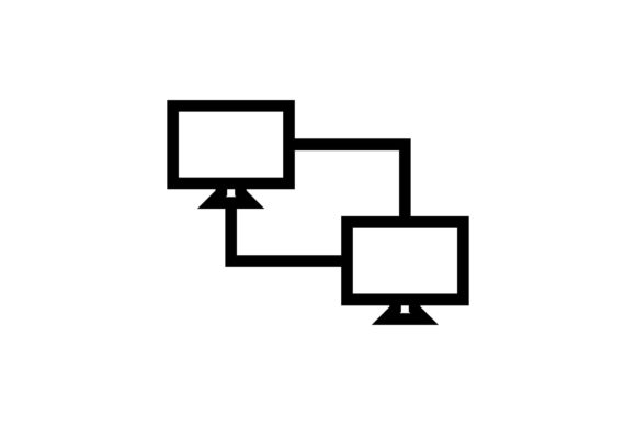 Display Black and White Line Icon for Graphics and Icons
