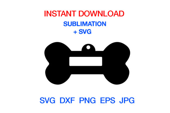 Dog Bone Tag SVG File for Laser Cutting Ornaments