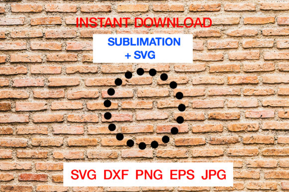 Dotted Circle Frame SVG for Wall Decor and Laser Cutting Projects