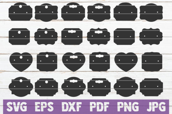 Earring Display Cards Bundle for Crafts and Graphics