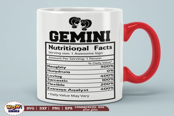 Gemini Nutritional Facts Graphics and Illustrations Review