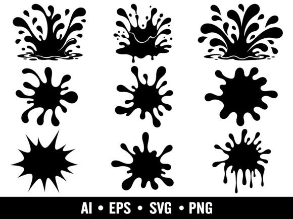 Ink Splash SVG Bundle for Cricut and Handmade Projects
