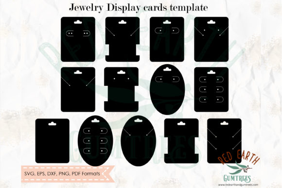 Jewelry Cards Template for Crafts and Graphics