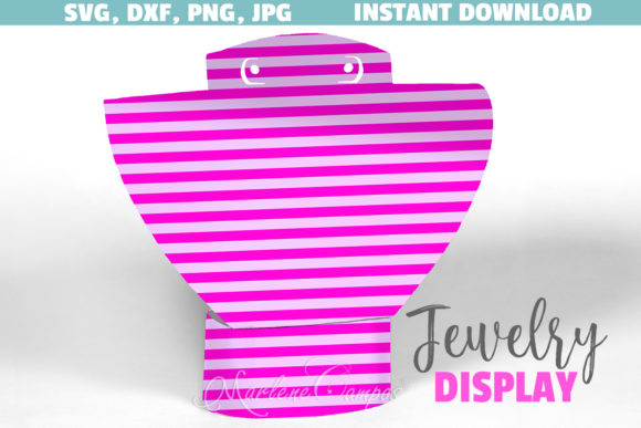 Jewelry Display SVG File Stripes for Crafts and Graphics
