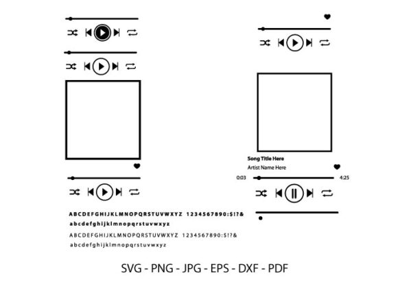 Music Player Graphics for Crafts and Creative Projects