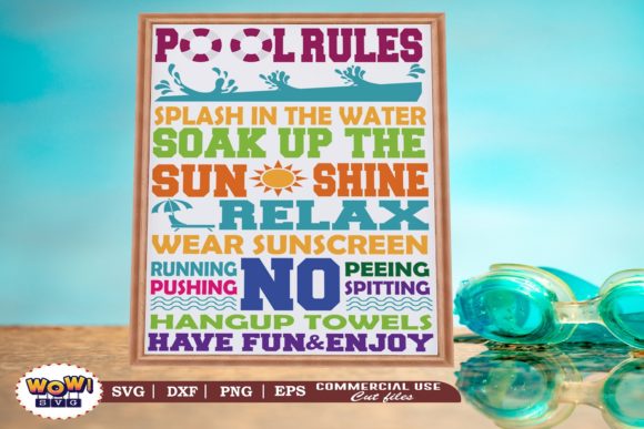 Pool Rules Graphics for Crafts and Content Publishing