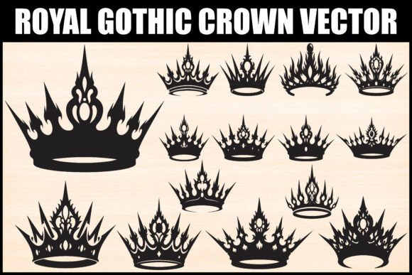 Royal Gothic Crown Vector for Blog Graphics and Freebies