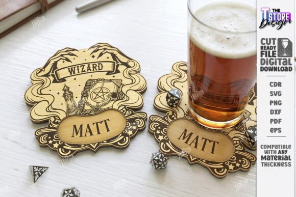 RPG Dice Coaster Laser Cut Engraving for Art Amp Creations