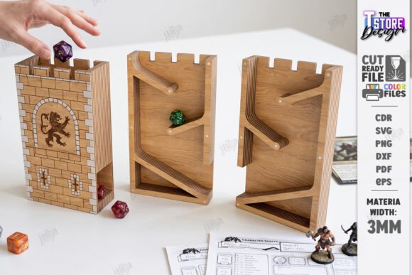 RPG Dice Tower Laser Cut for Board Games