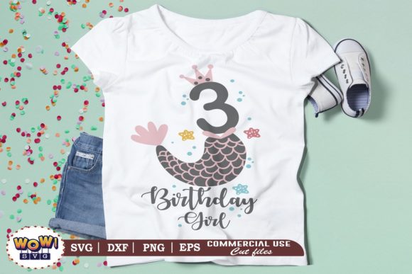 Third Birthday Girl Svg, 3rd Birthday Graphics & Illustrations Review