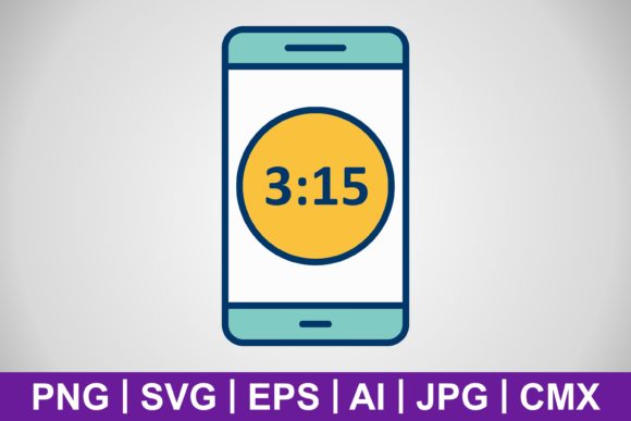 Vector Time Display Mobile Application I - Modern Graphics for Local Brands