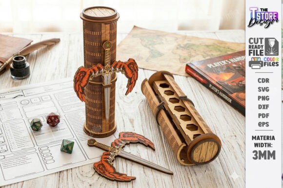 Wooden Dice Box Laser Cut for Board Games